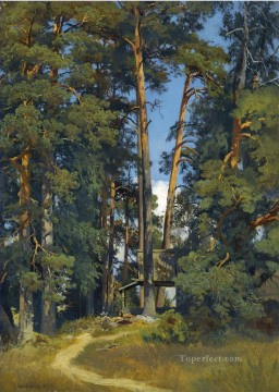 Artworks in 150 Subjects Painting - WOODLAND GROVE classical landscape Ivan Ivanovich trees